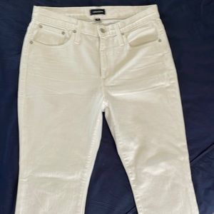 J. Crew Size 28P White Slim Broken In Boyfriend Jeans